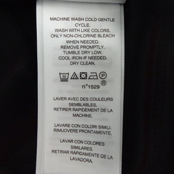 Ralph Lauren Ruffled Blouse Top Women's Size M Black Striped Flutter Sleeve - Picture 9 of 9